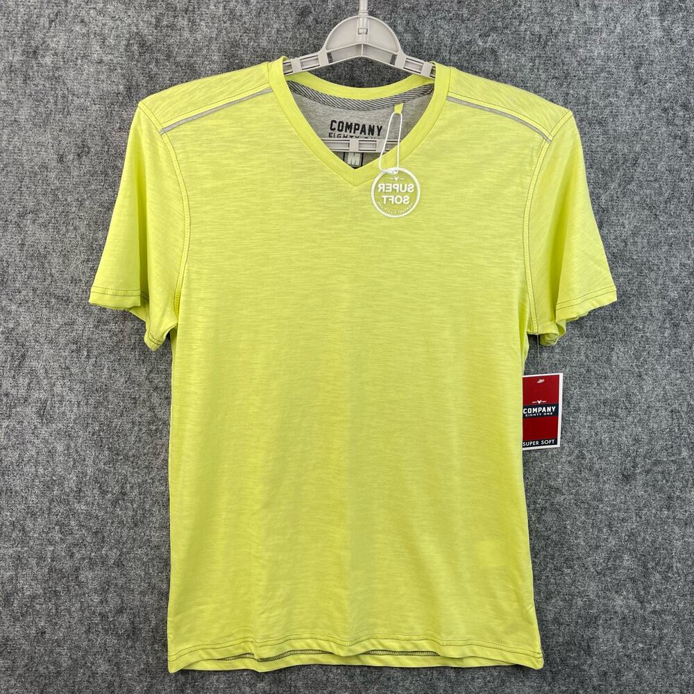 Company Eighty-One Mens T-Shirt Lemon Ice Size Medium V-Neck